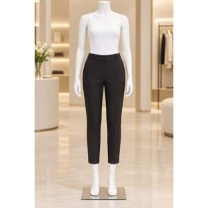J. Crew Cafe Capri Pants Black Wool Blend Cropped Trousers Womens Size 4